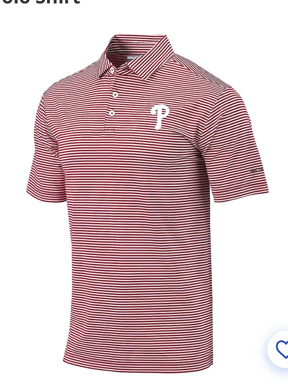 Columbia Philadelphia Phillies Club Invite Omni-Wick Polo Shirt NWT Small